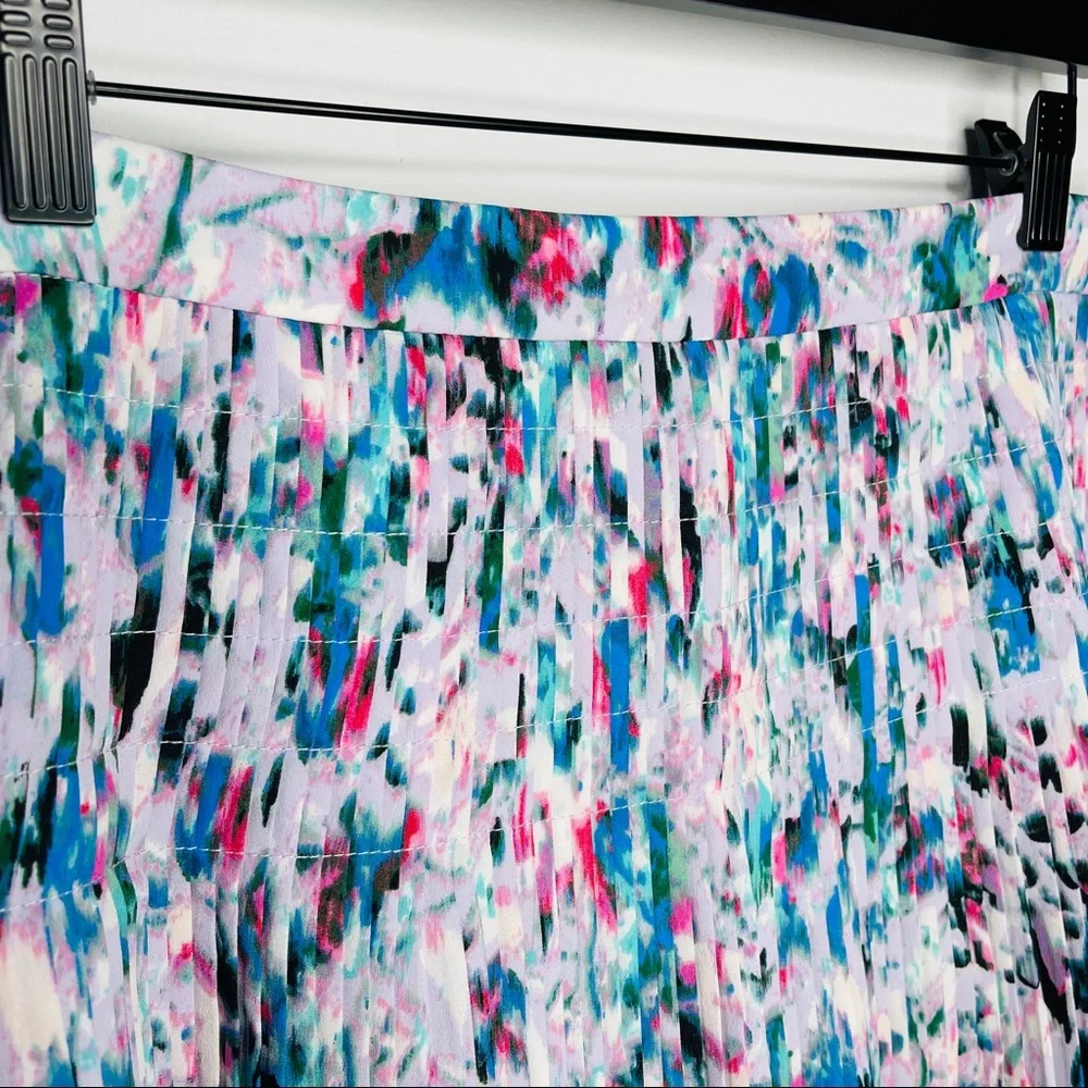 J. Crew Two-Tier Pleated Watercolor Floral Mini Skirt 10